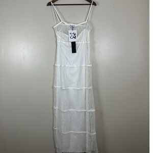 Gianni Bini x Caelynn Bell Women's 6 Maxi Tiered Lace 2 Piece Dress Slip NEW